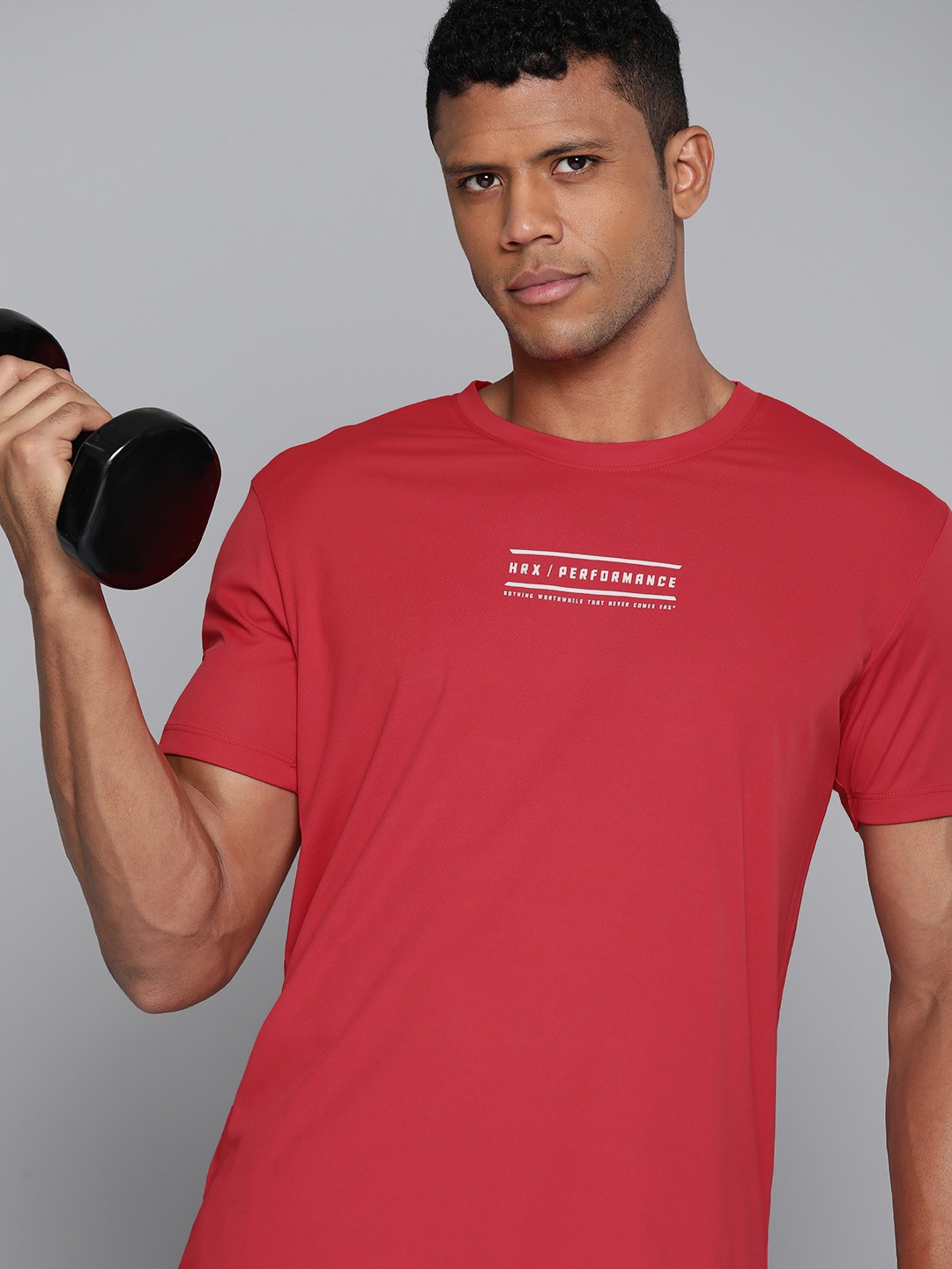 

HRX by Hrithik Roshan Men Training Rapid-Dry T-shirt, Red