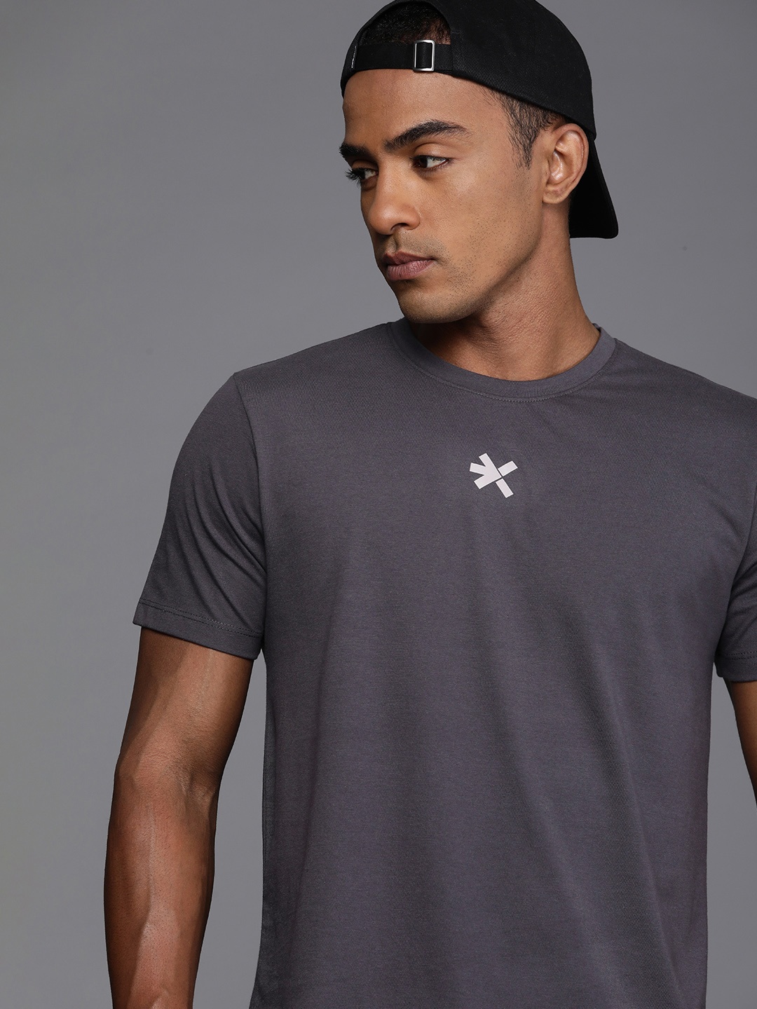 

HRX by Hrithik Roshan Round Neck T-shirt, Grey