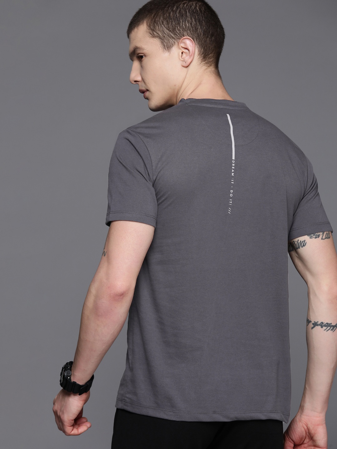 

HRX by Hrithik Roshan Lifestyle T-shirt, Charcoal