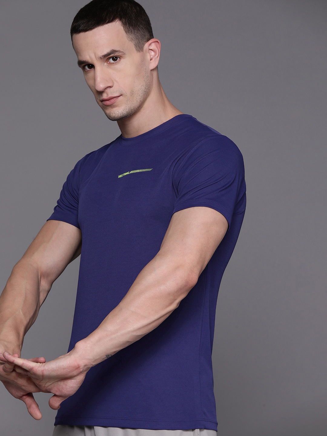 

HRX by Hrithik Roshan Men Rapid-Dry Training T-shirt, Violet