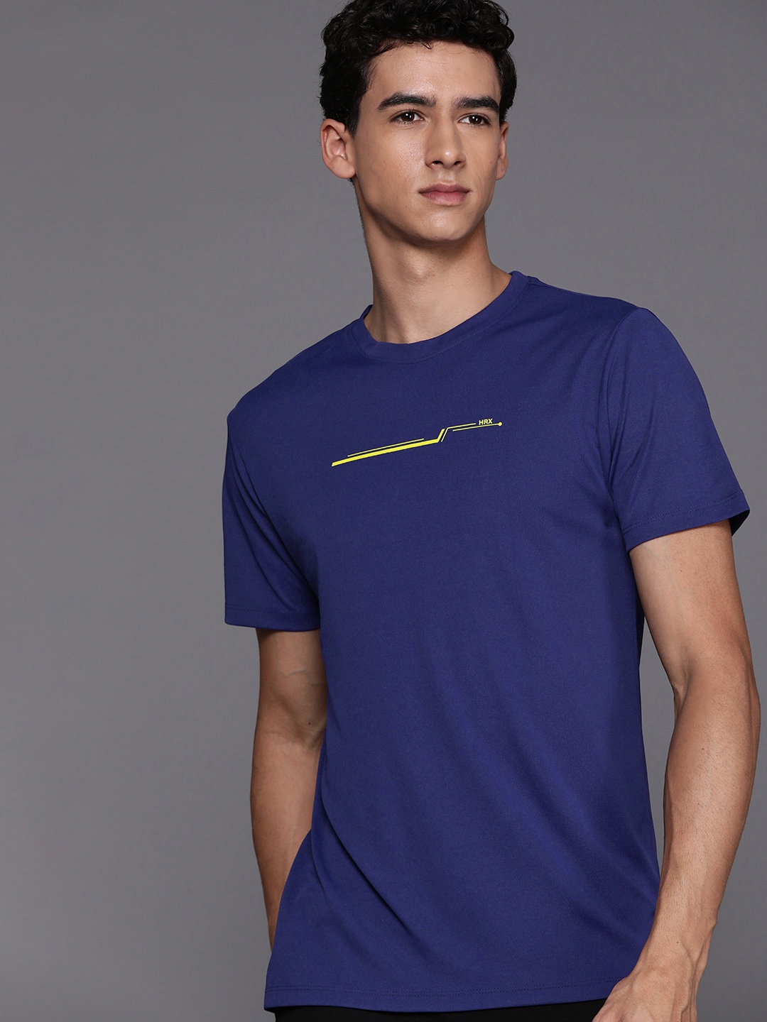 

HRX by Hrithik Roshan Men Rapid-Dry Training T-shirt, Violet