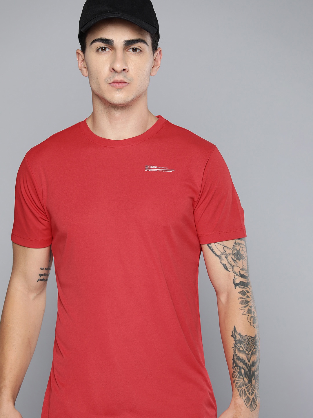 

HRX by Hrithik Roshan Rapid-Dry Training T-shirt, Red