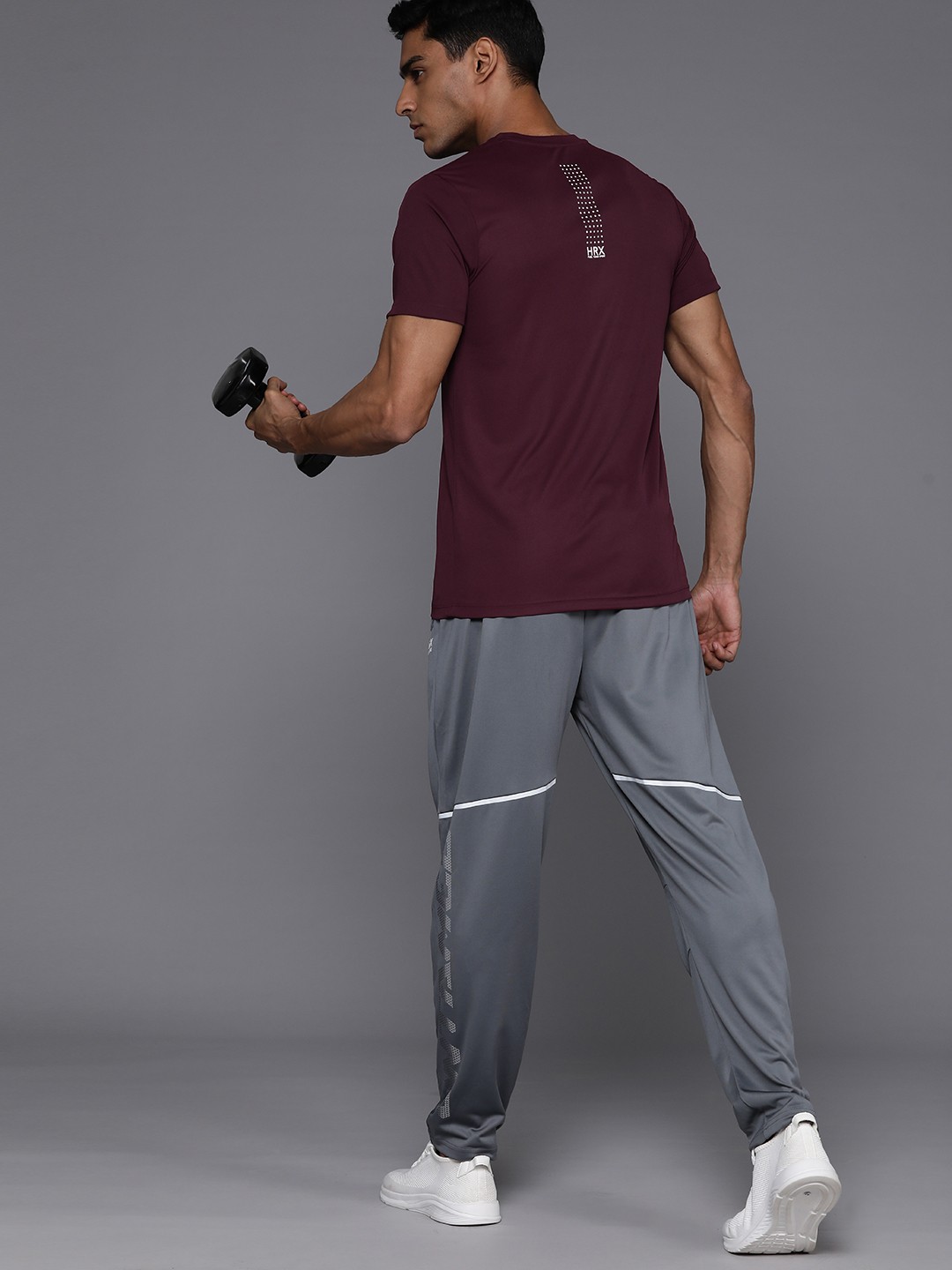 

HRX by Hrithik Roshan Rapid-Dry Training T-shirt, Maroon