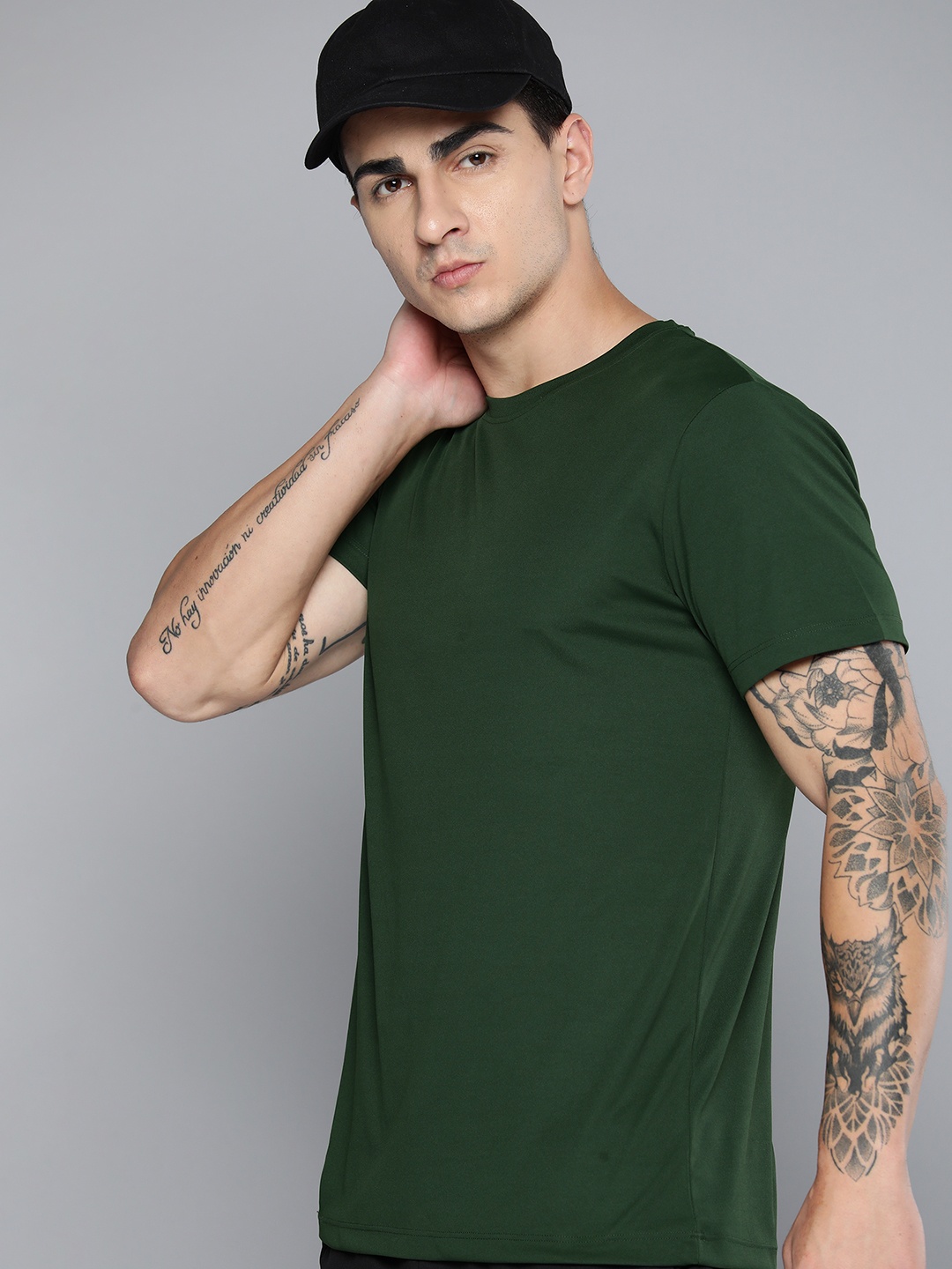 

HRX by Hrithik Roshan Rapid-Dry Training T-shirt, Green