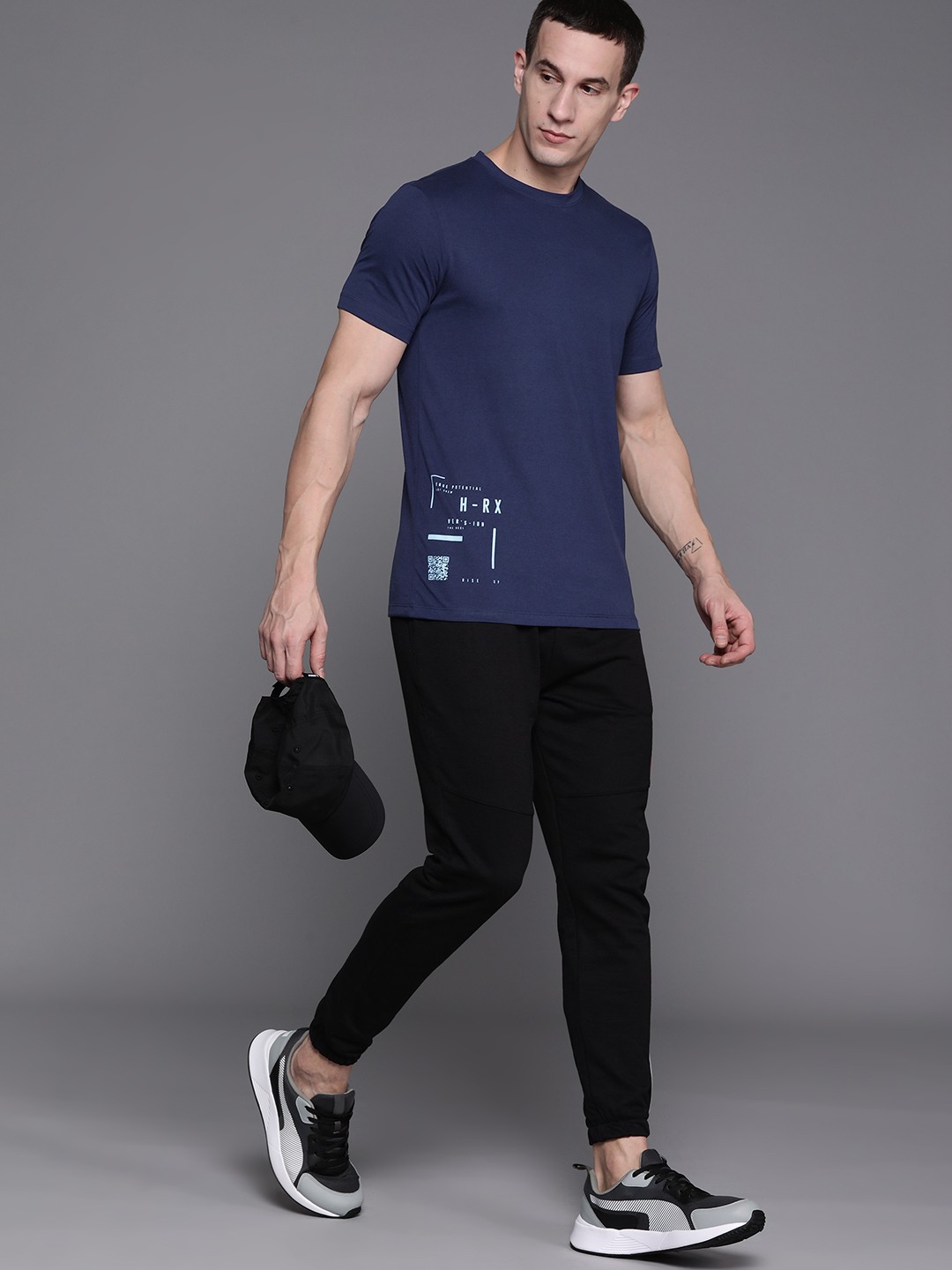 

HRX by Hrithik Roshan Men Placement Print Detail T-shirt, Teal