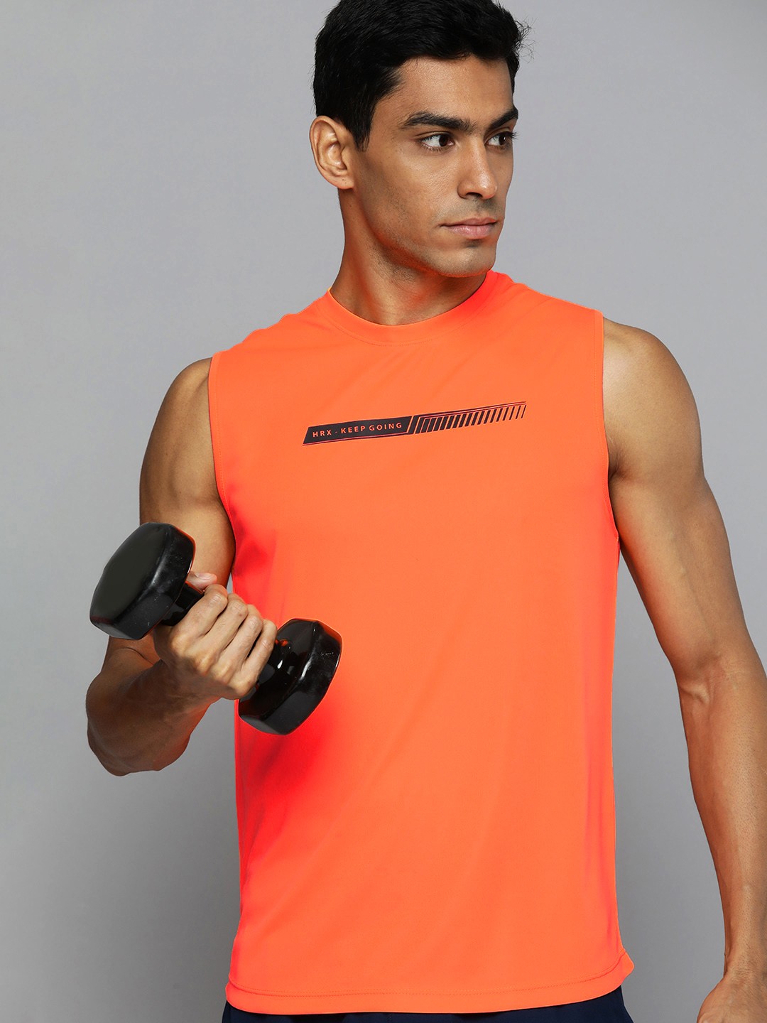 

HRX by Hrithik Roshan Rapid Dry Training T-shirt, Orange
