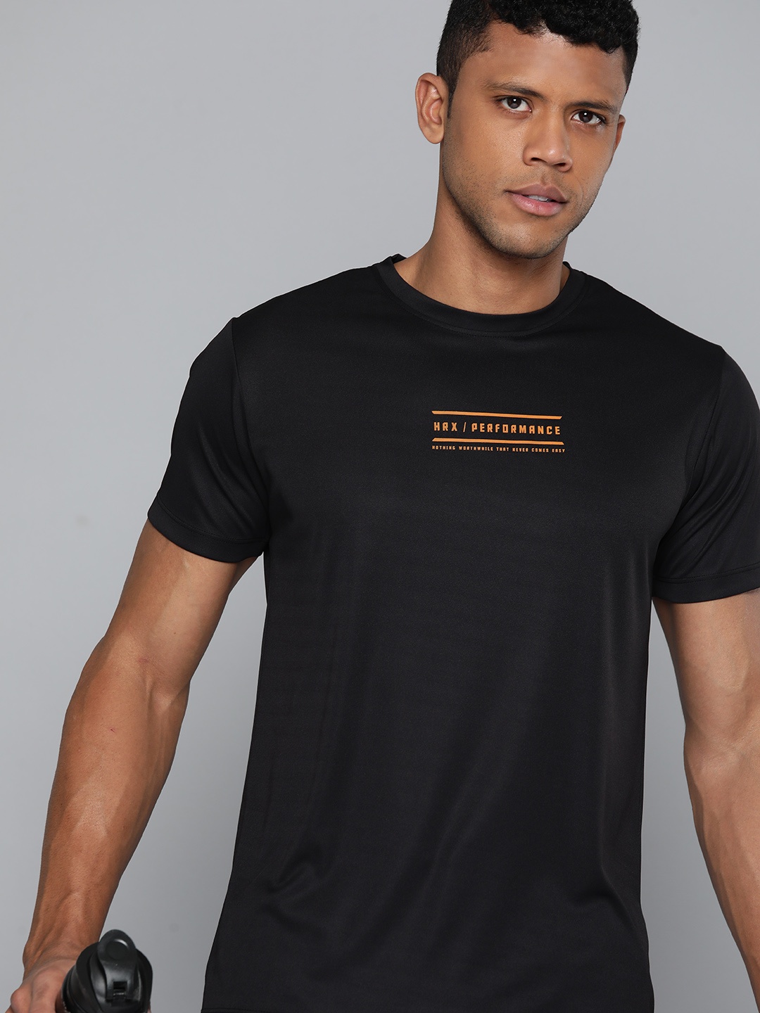 

HRX by Hrithik Roshan Men Training Rapid-Dry T-shirt, Black