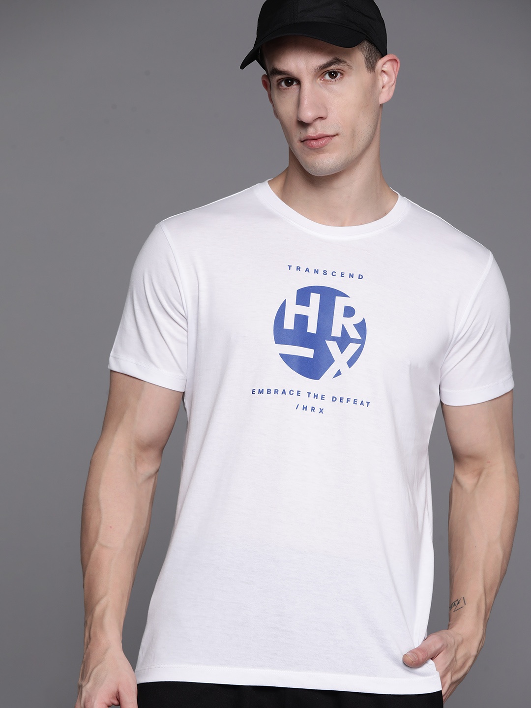 

HRX by Hrithik Roshan Men Brand Logo Printed T-shirt, White