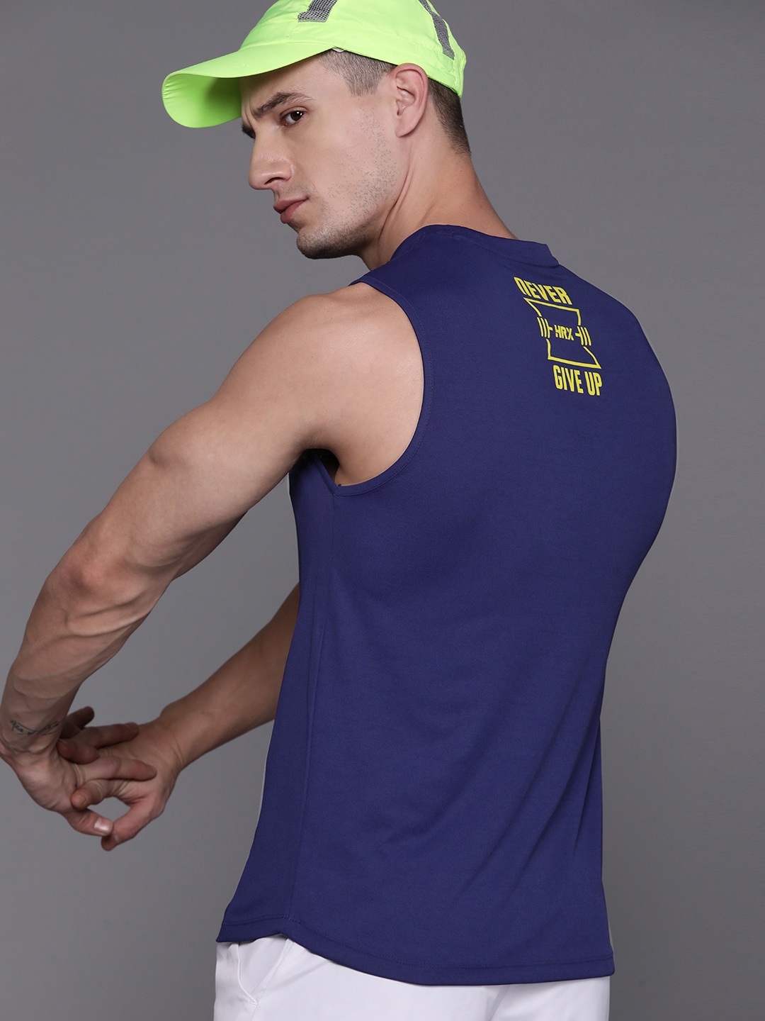 

HRX by Hrithik Roshan Men Typography Printed Rapid-Dry Training T-shirt, Violet