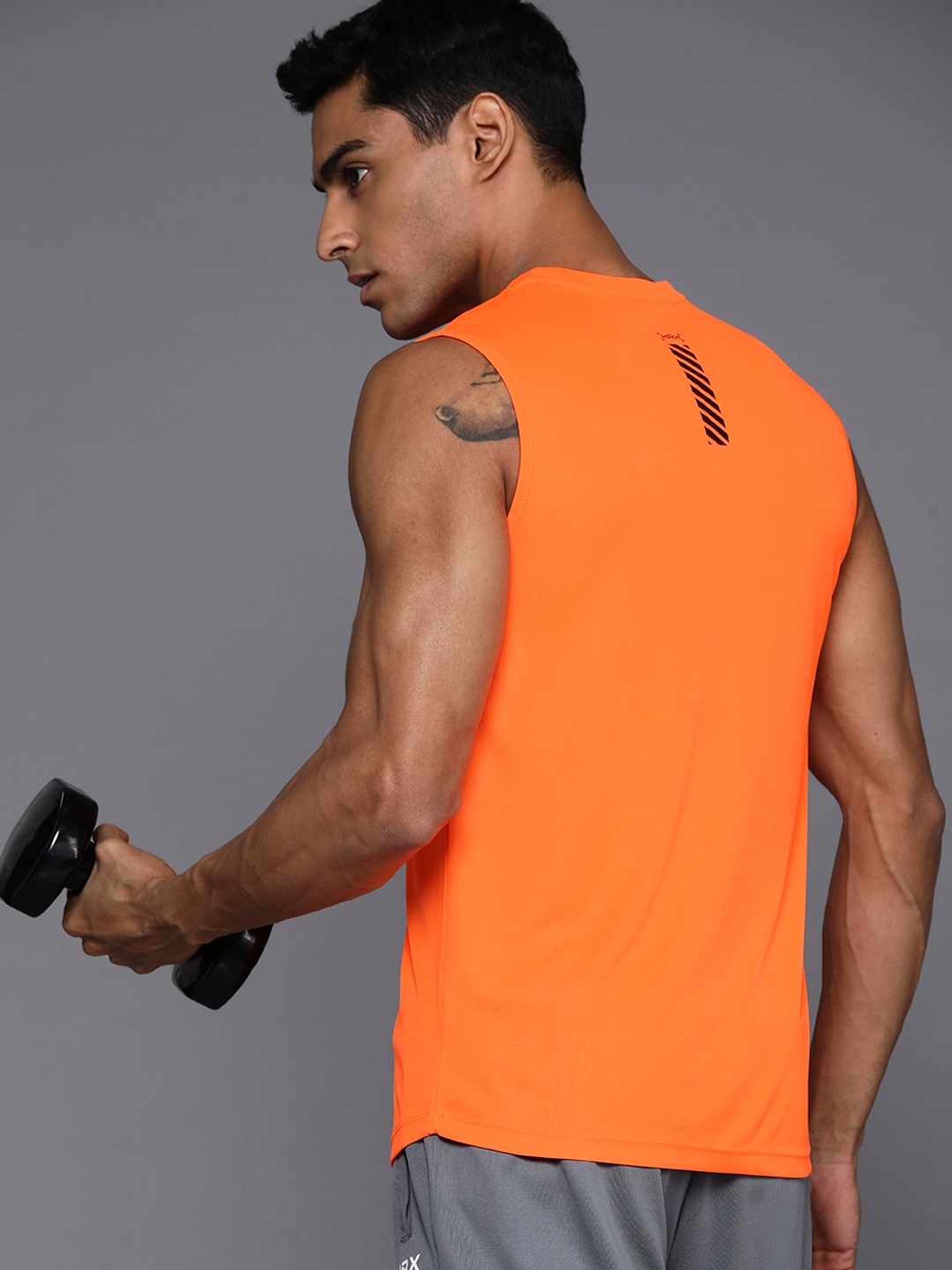 

HRX by Hrithik Roshan Rapid-Dry Training T-shirt, Orange