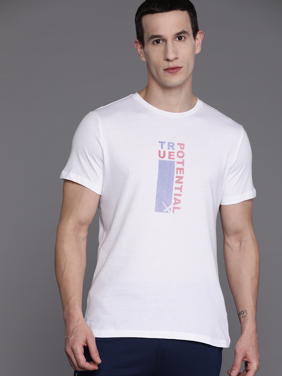 

HRX by Hrithik Roshan Printed Pure Cotton T-shirt, White