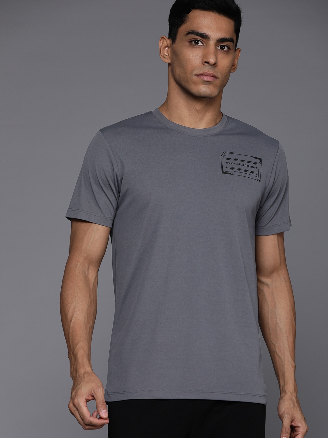 

HRX by Hrithik Roshan Rapid-Dry Training T-shirt, Grey