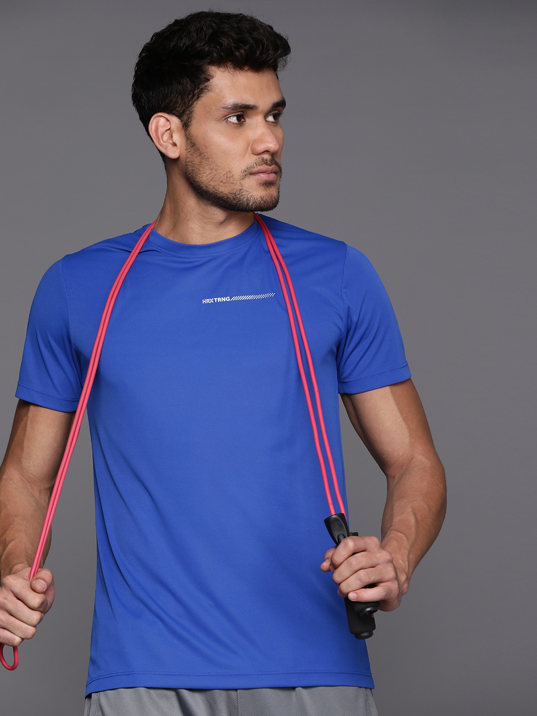 

HRX by Hrithik Roshan Rapid-Dry Training T-shirt, Blue