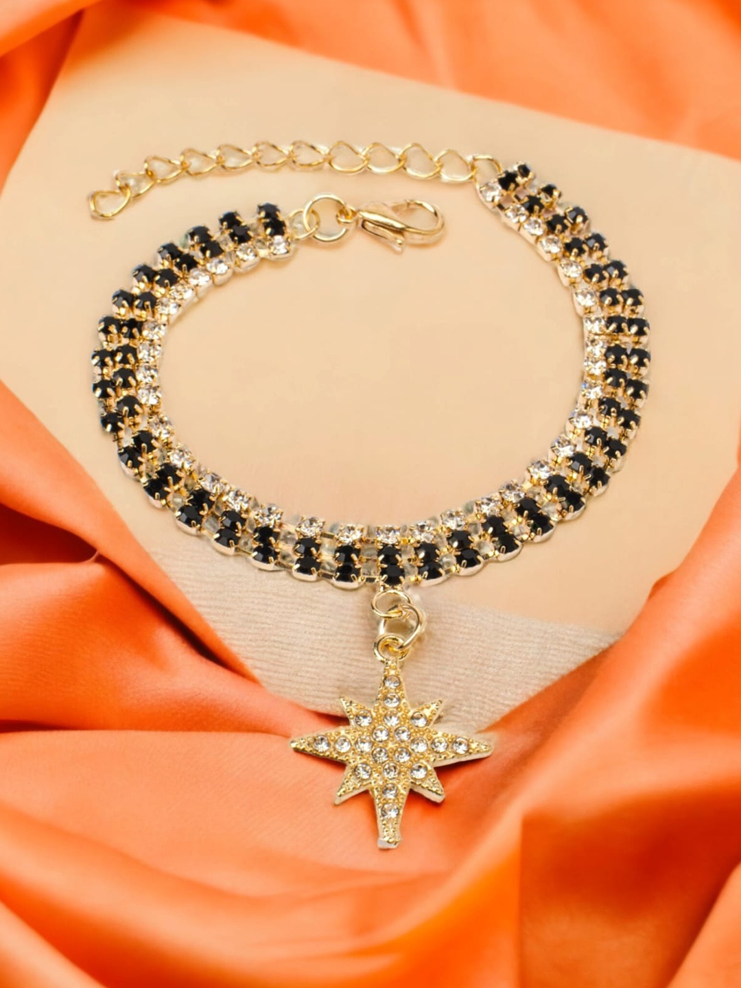 

CHOCOZONE Women Gold-Plated CZ Charm Bracelet