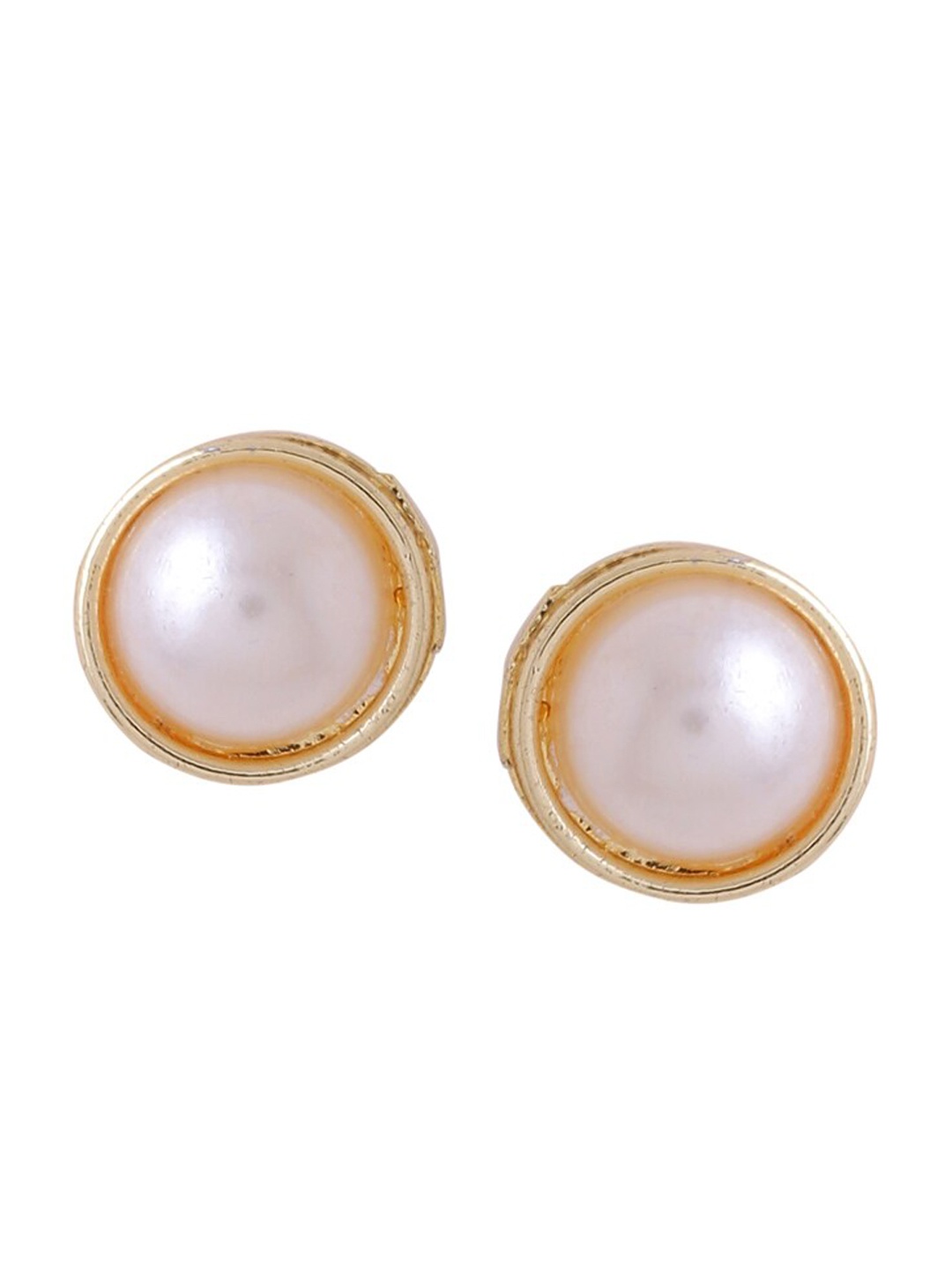 

NVR Gold-Plated Contemporary Studs Earrings