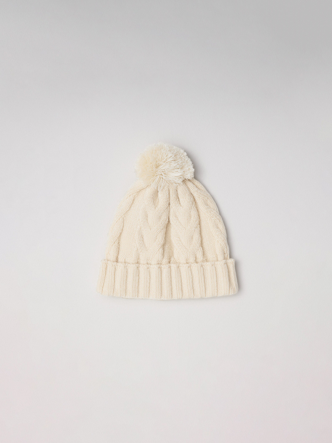 

The Label Life Women Braided Woollen Beanie, Cream