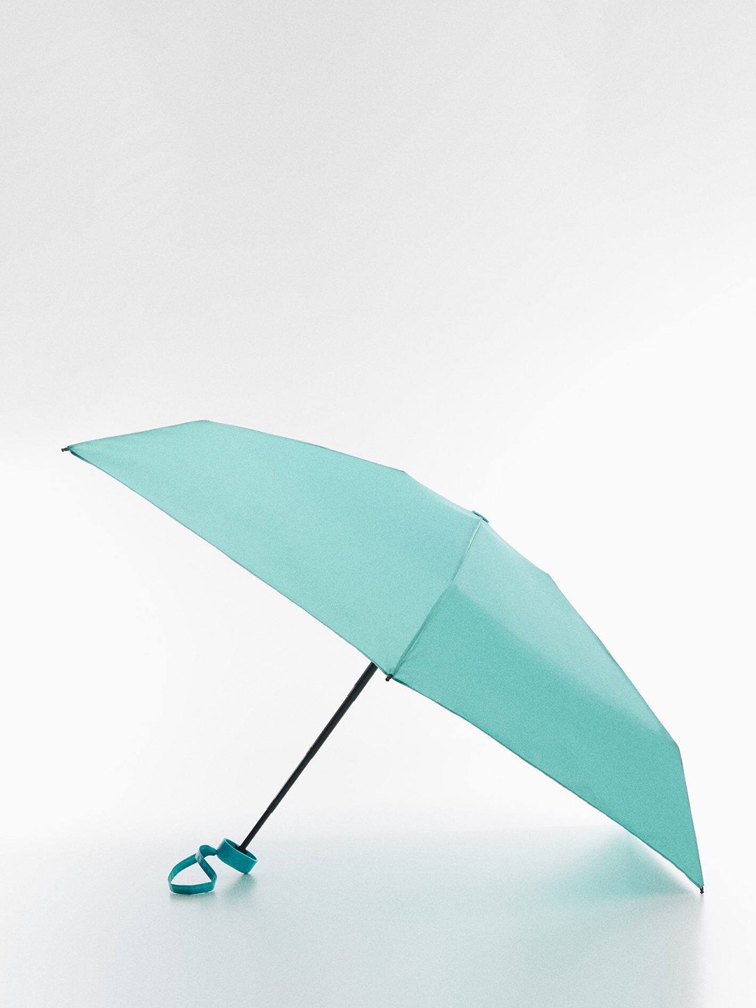 

MANGO Women Solid 3-Fold Mini Umbrella, Sea green