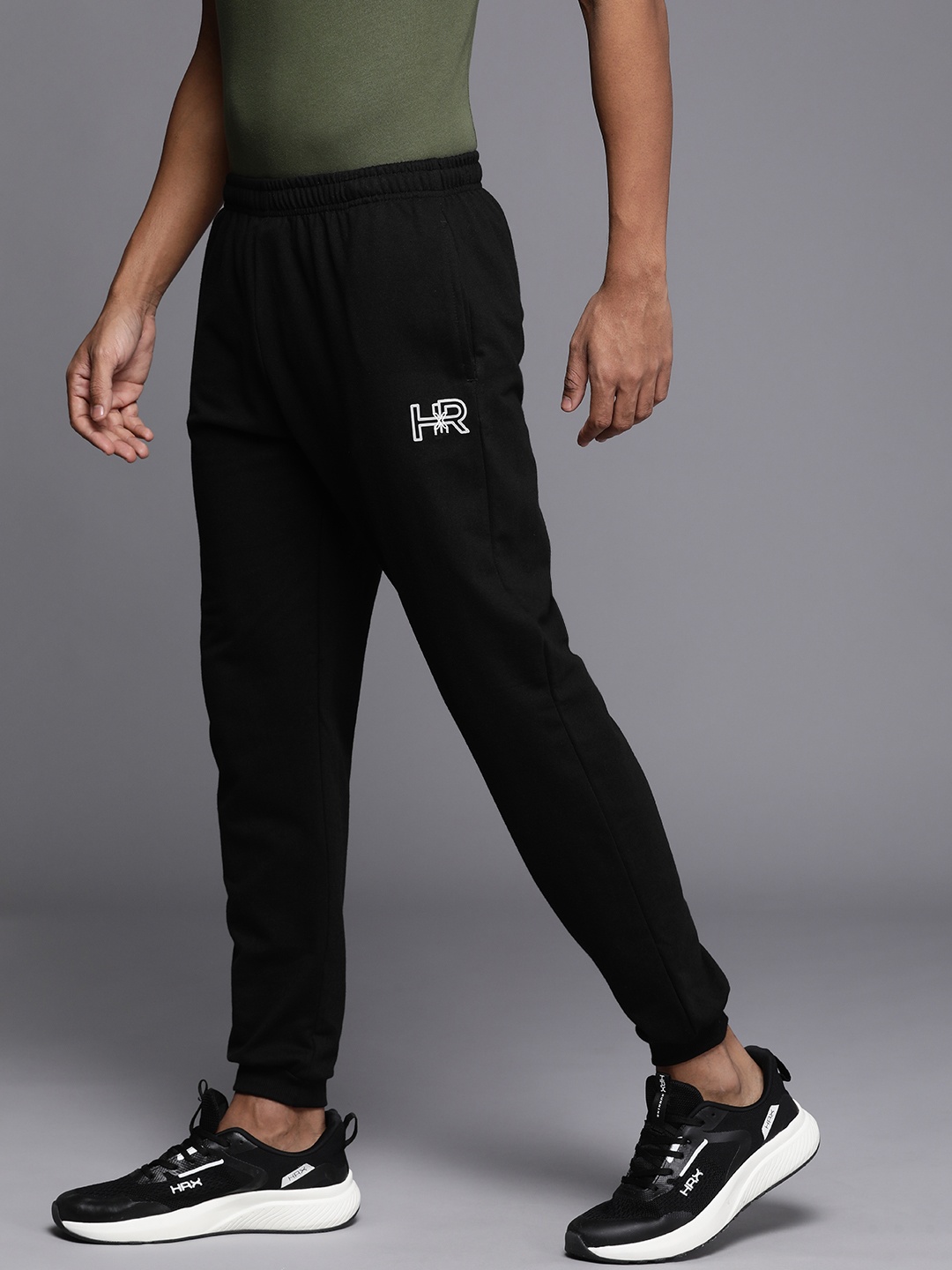 

HRX by Hrithik Roshan Men Brand Logo Printed Joggers, Black
