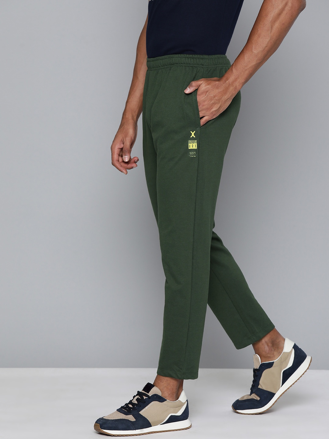 

HRX by Hrithik Roshan Men Solid Track Pants, Olive