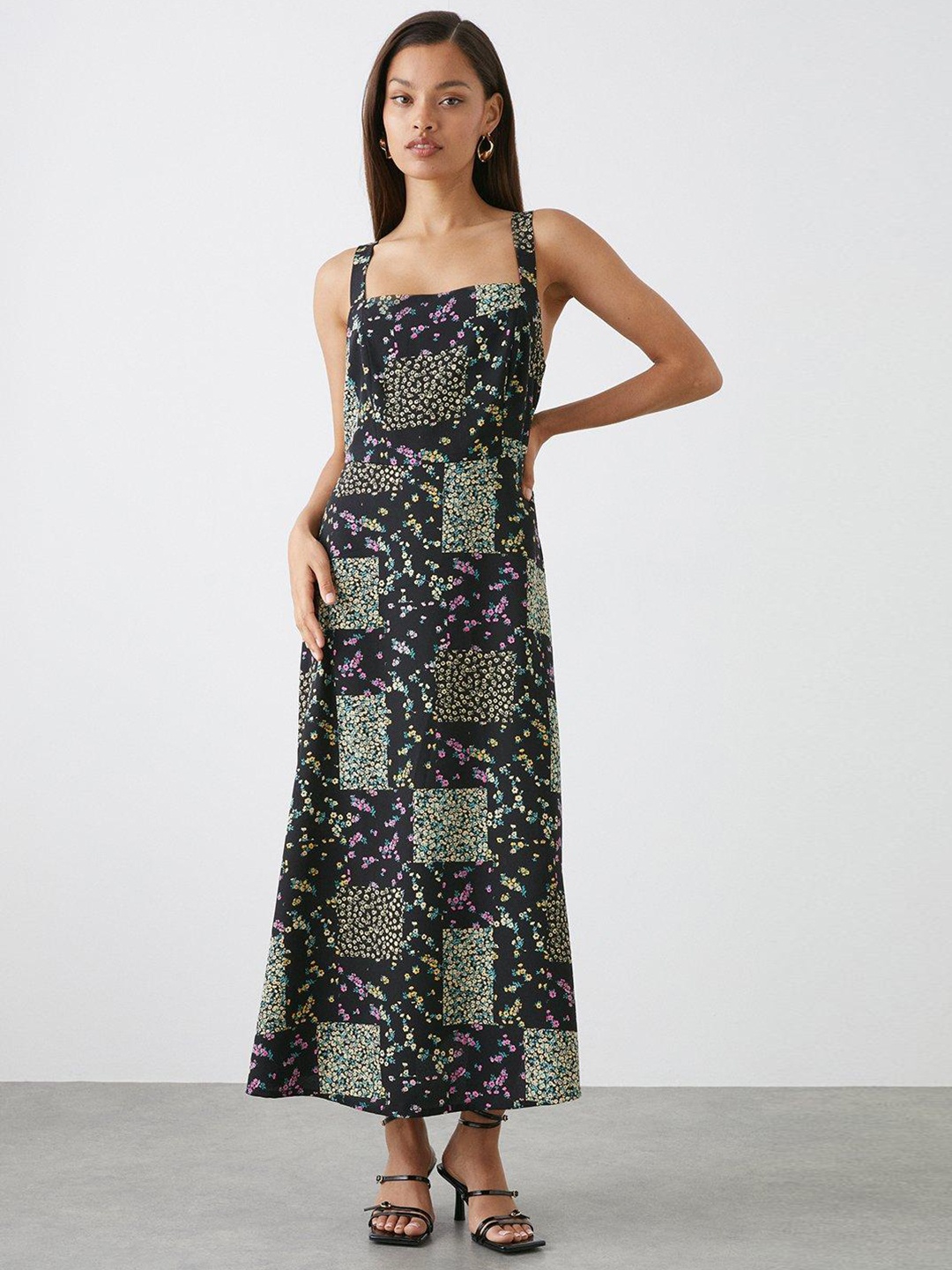 

DOROTHY PERKINS Floral Print Petite Maxi Dress, Black