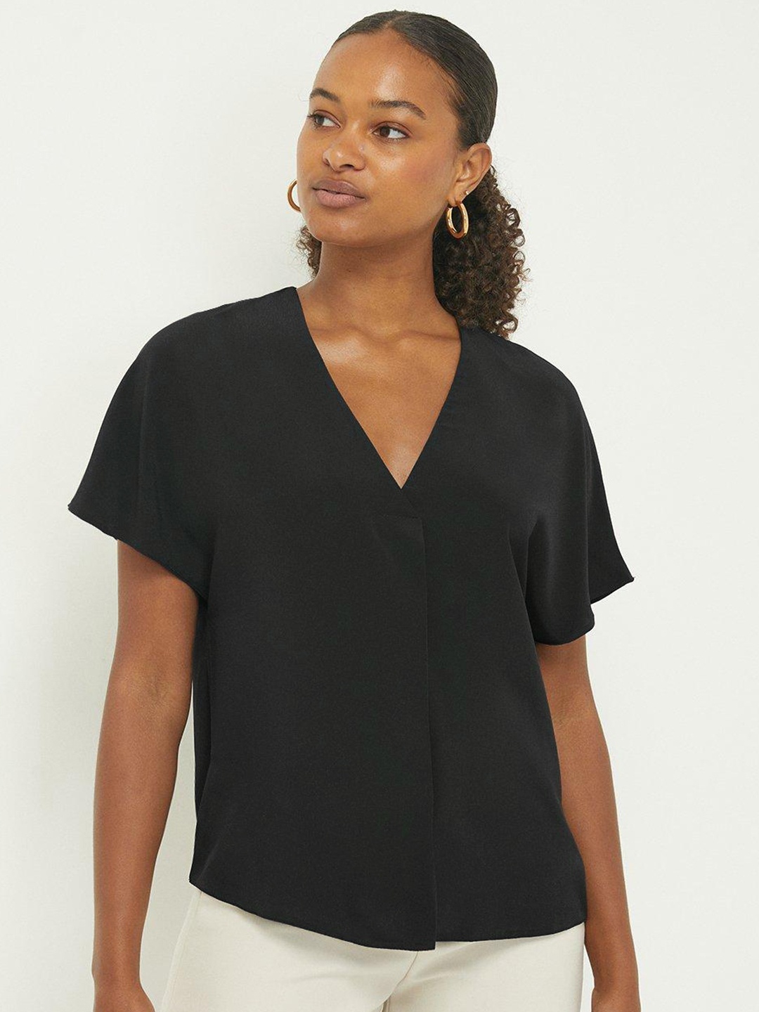 

DOROTHY PERKINS Extended Sleeves Top, Black