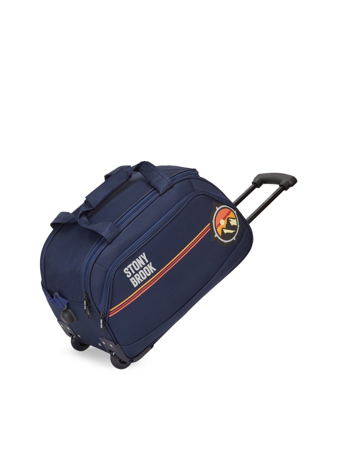 

Stony Brook by Nasher Miles Printed Tear Resistant Travel Duffel Trolley Bag 50L, Navy blue
