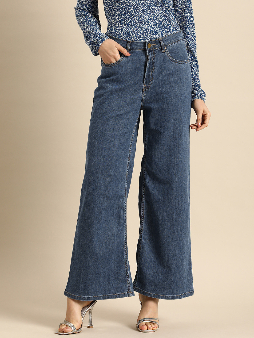 

all about you Wide Leg High-Rise Jeans, Blue