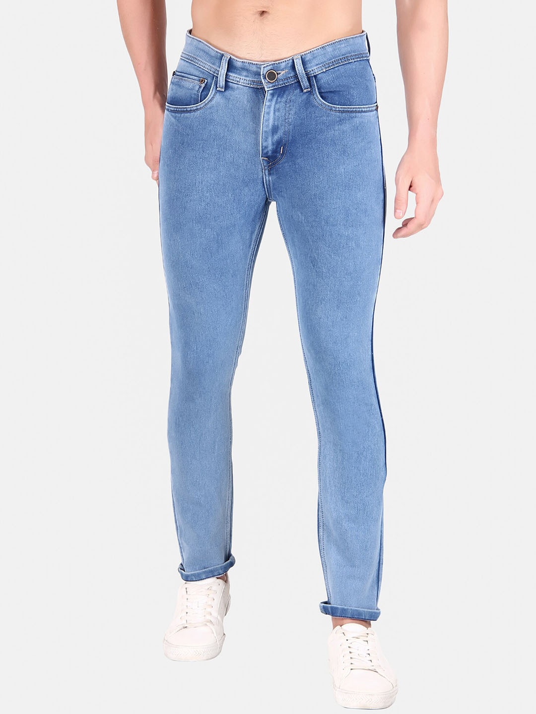 

TrulyFeb Men Mid-Rise Skinny Fit Jeans, Blue