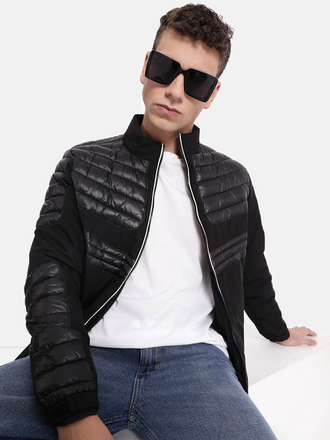 

Ducati Men Solid Padded Jacket, Black