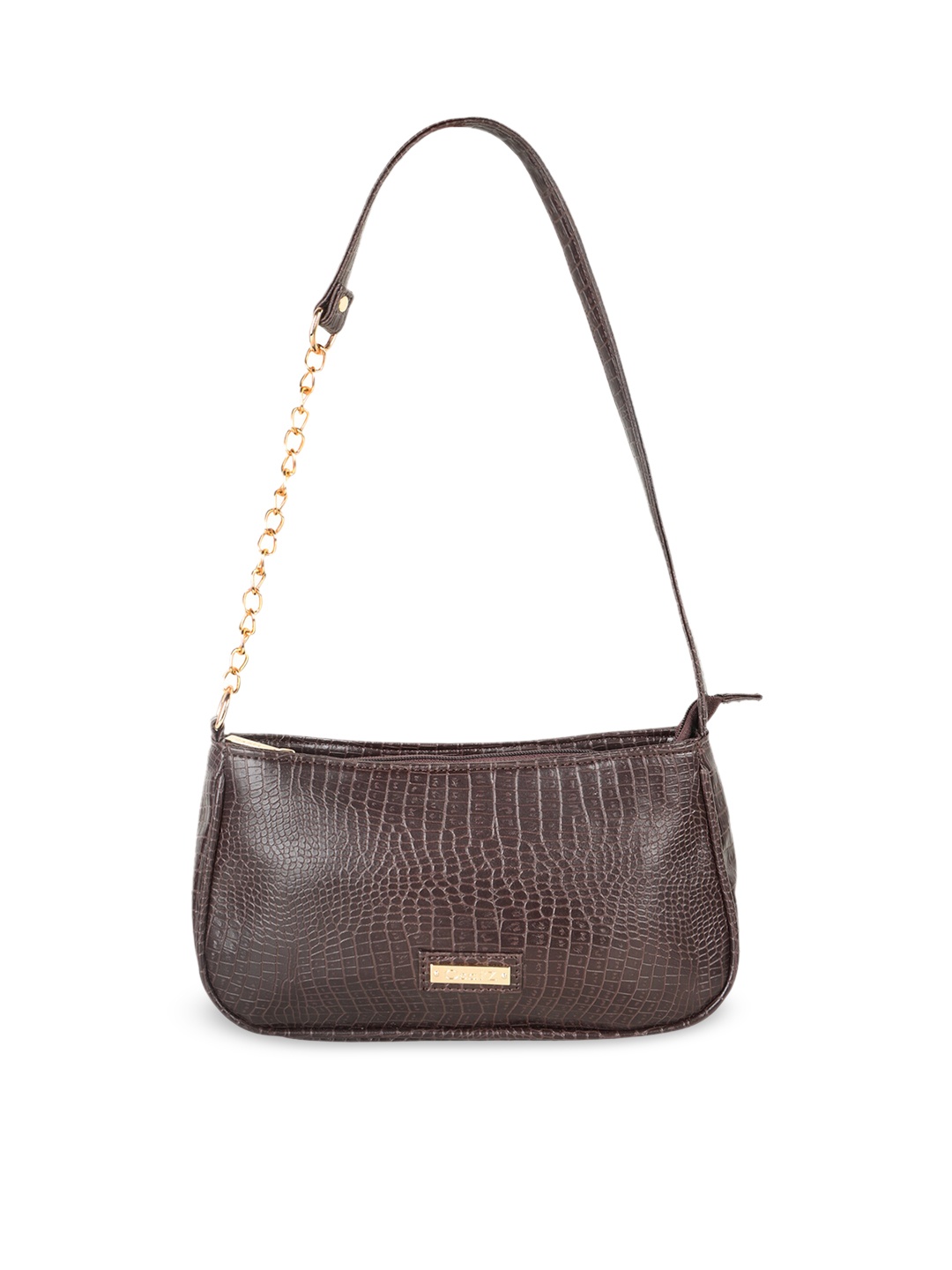 

OsaiZ Textured Structured Shoulder Bag, Brown