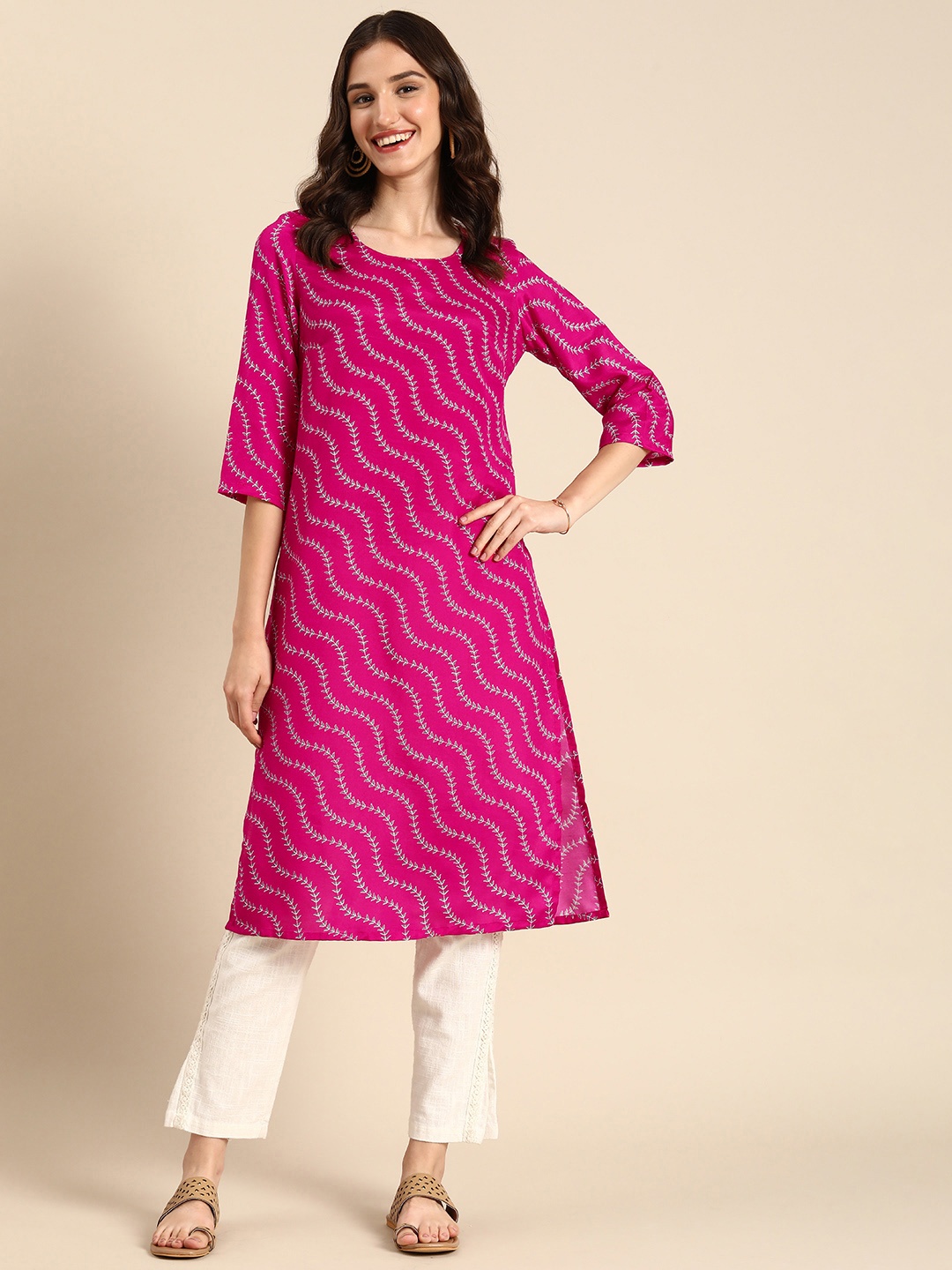 

Anouk Tribal Printed Kurta, Pink