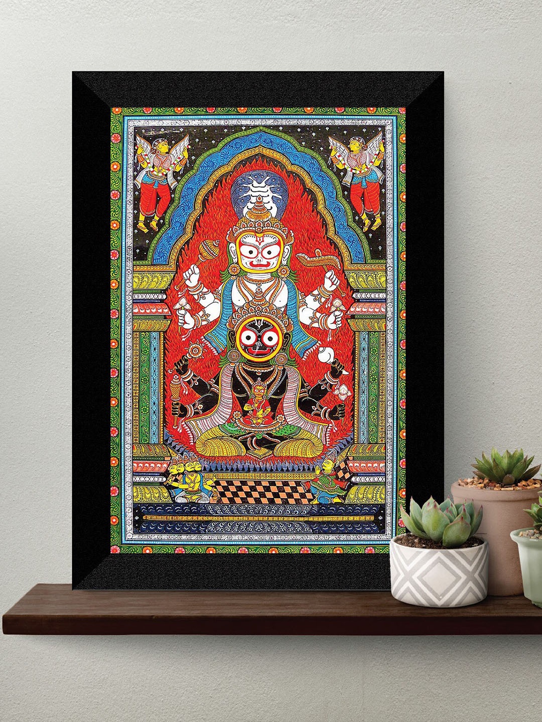 

SAF Red & Black Lord Jagannath Painting Wall Art