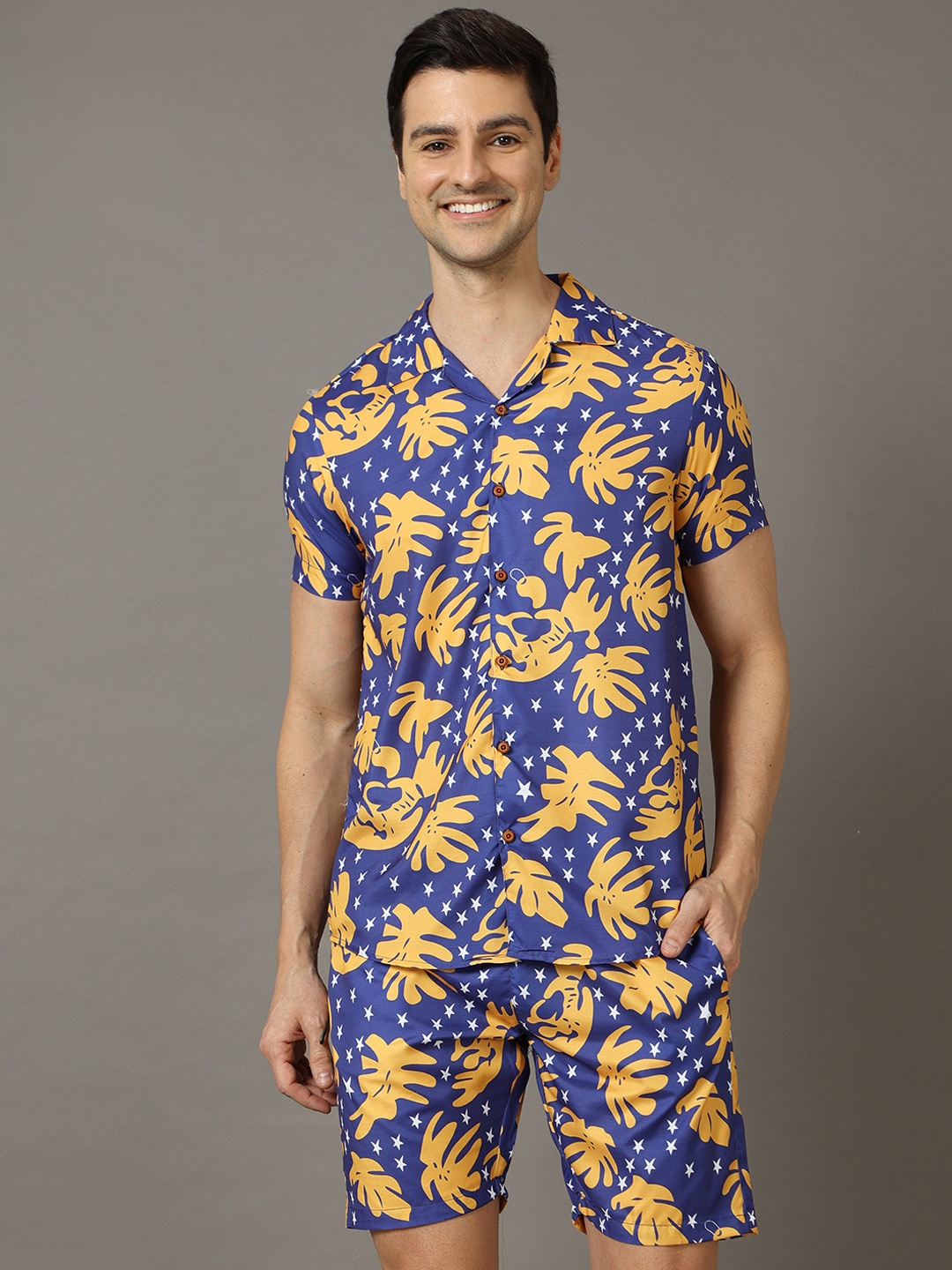 

Bushirt Printed Night suit, Blue