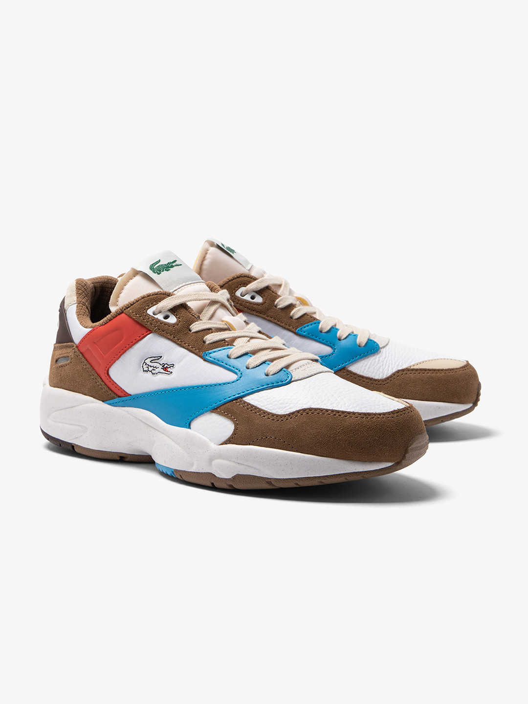 

Lacoste Men Colourblocked Leather Sneakers, White