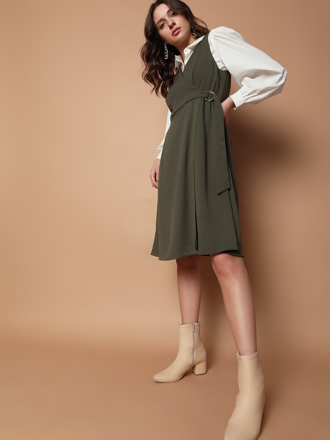 

Vero Moda V-Neck Sleeveless Wrap Dress, Green