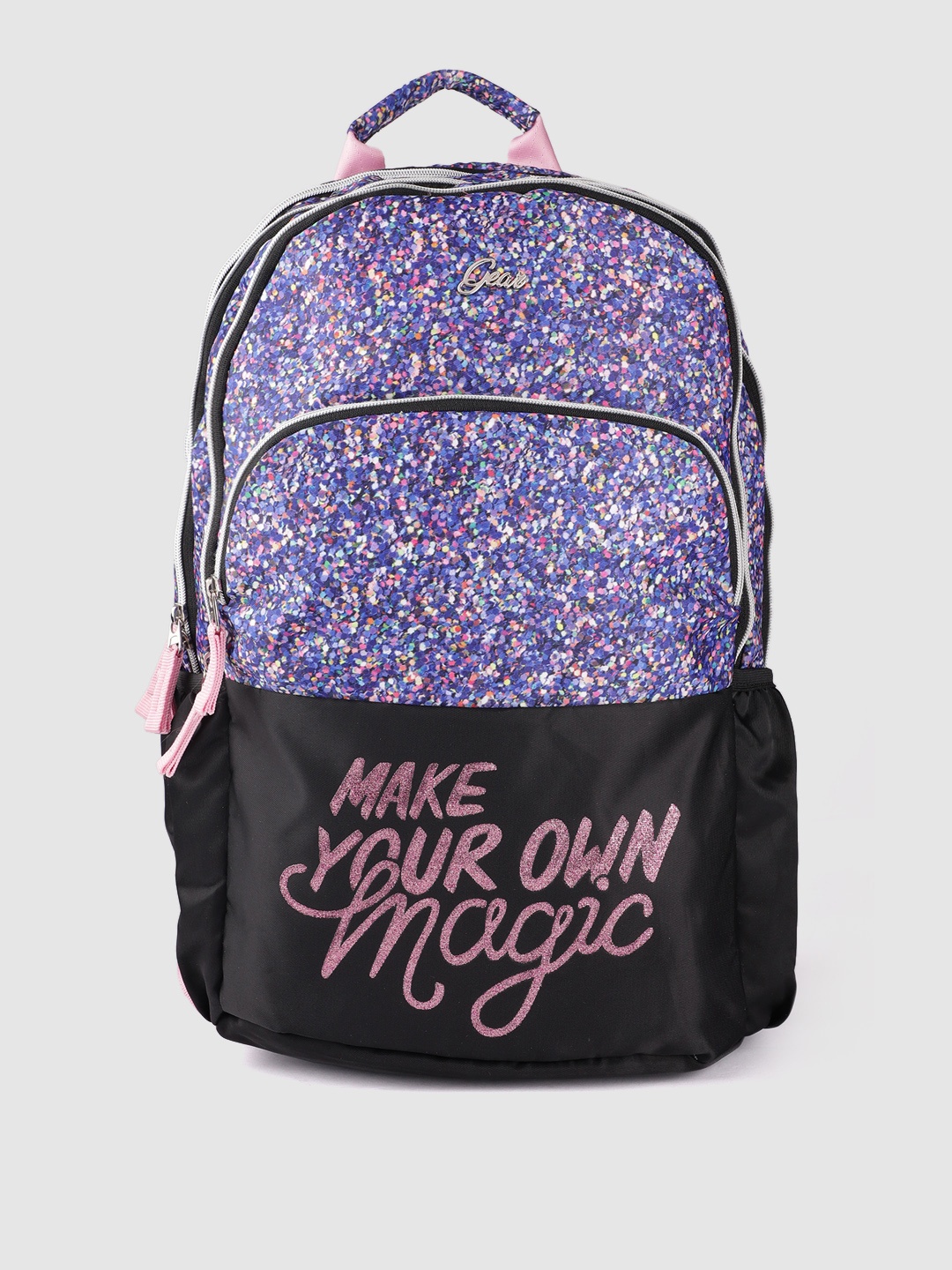 

Gear Kids Typography & Geometric Print Backpack 35 L, Black