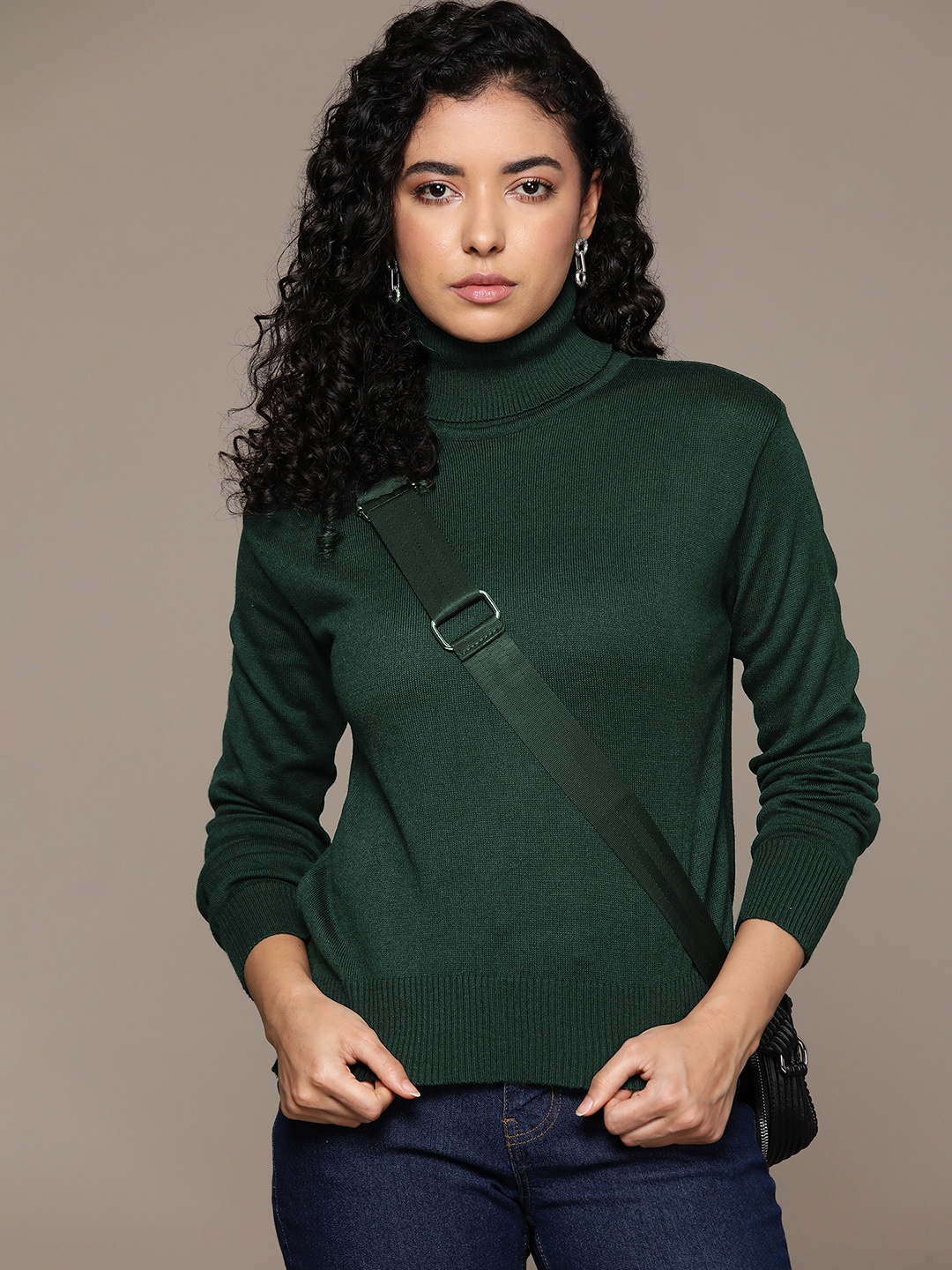 

The Roadster Lifestyle Co. Turtle Neck Acrylic Pullover, Green