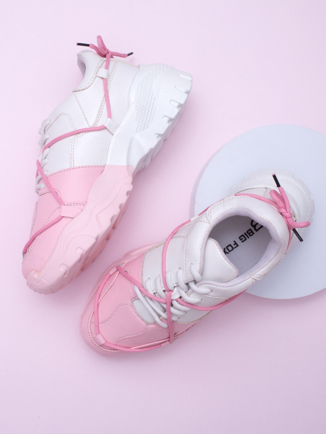 

Big Fox Women Colourblocked Lightweight Sneakers, Pink