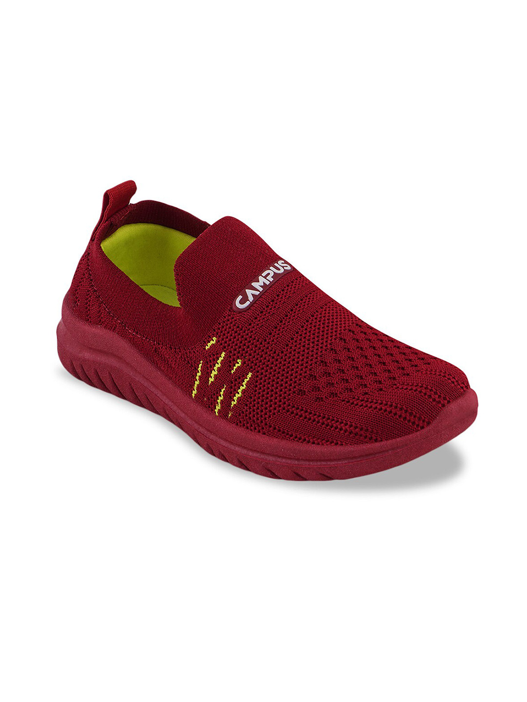 

Campus Kids Mesh Slip-On Walking Shoes, Red