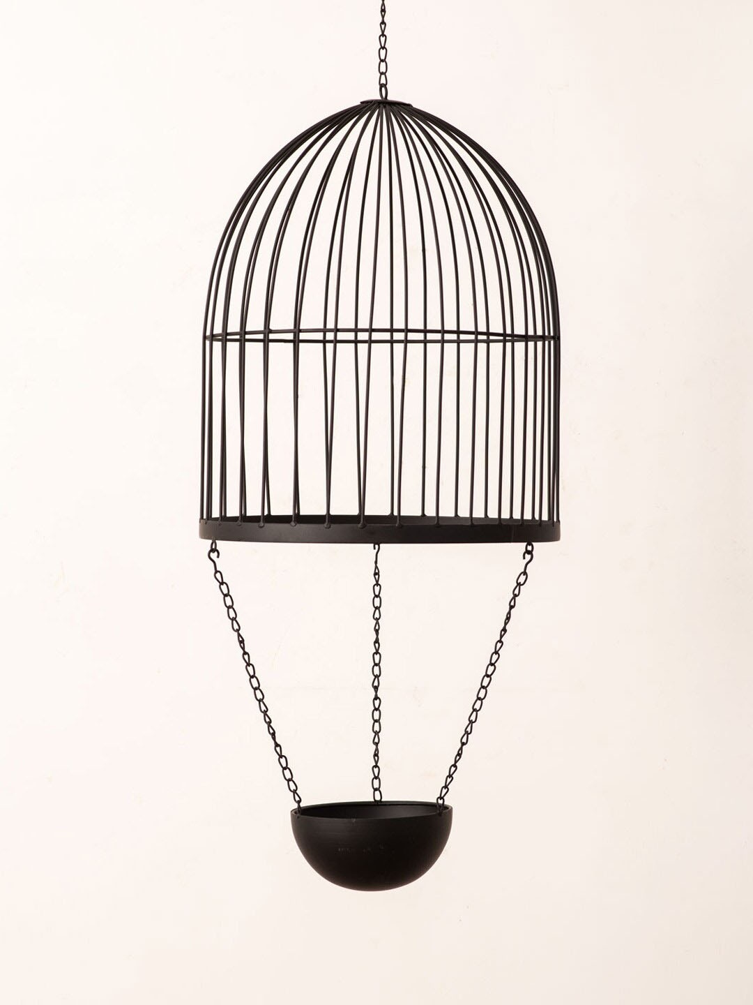

Thedecorkart Black Decorative Hanging Cage Planter, Multi
