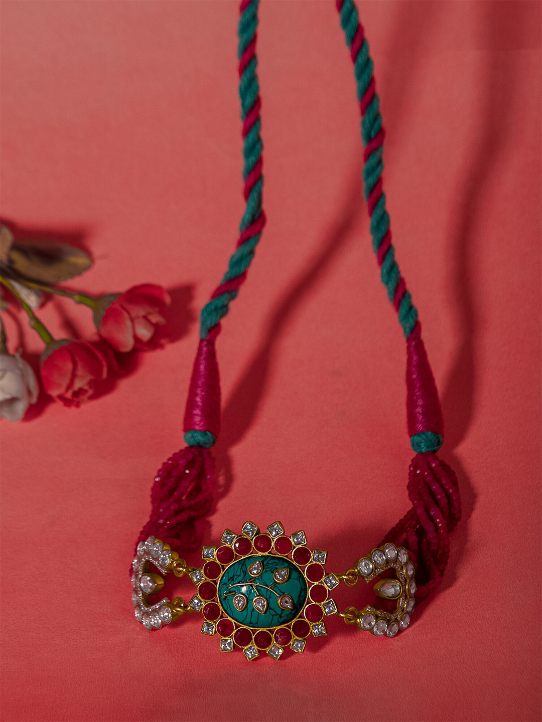 

Neeta Boochra 925 Sterling Silver 22K Gold Plated Necklace