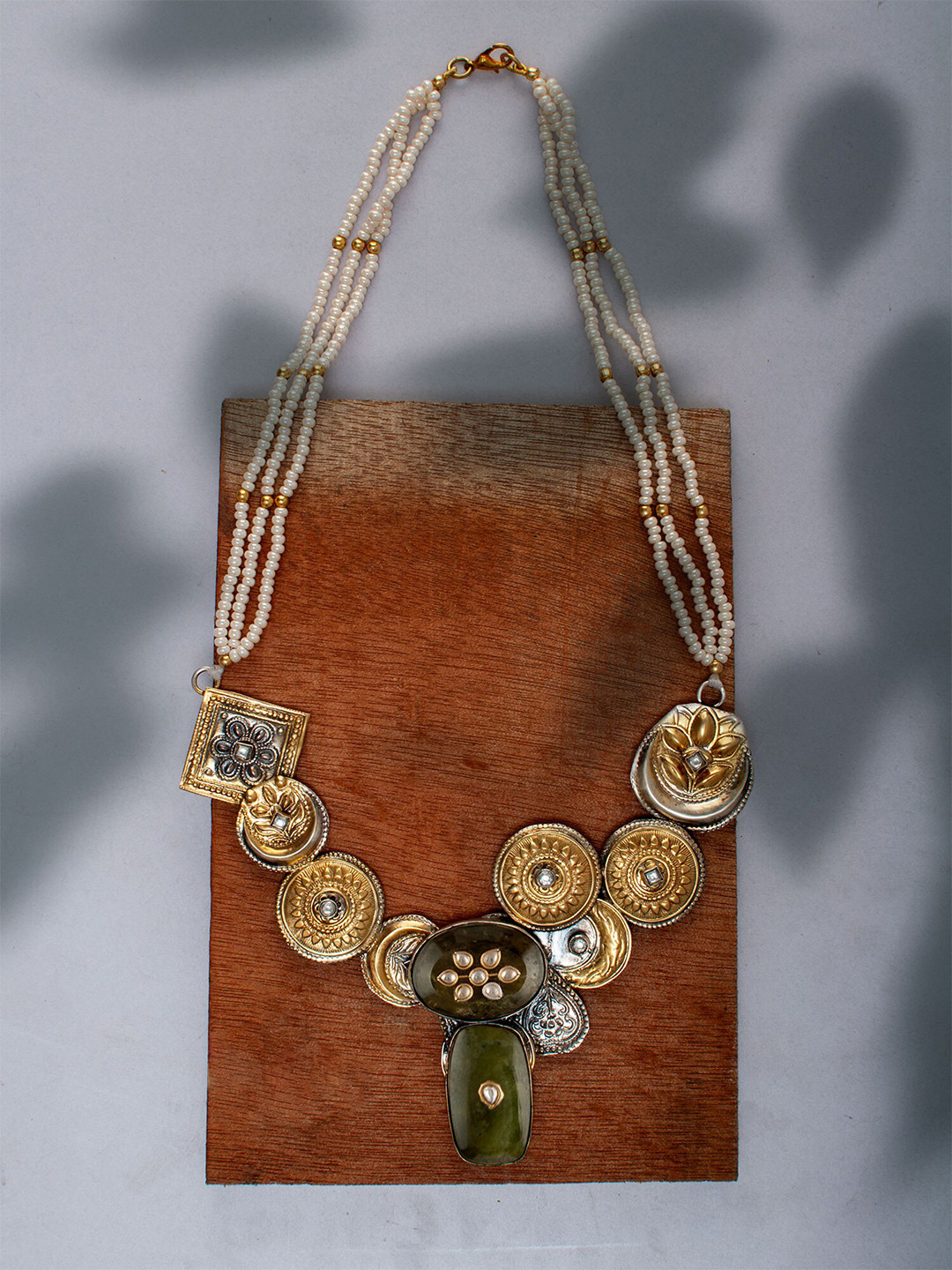 

Neeta Boochra Gold-Plated Beaded Necklace
