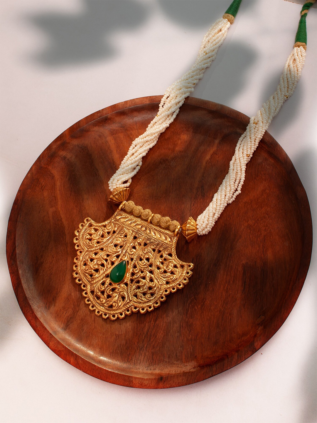 

Neeta Boochra Gold-Plated Beaded Necklace