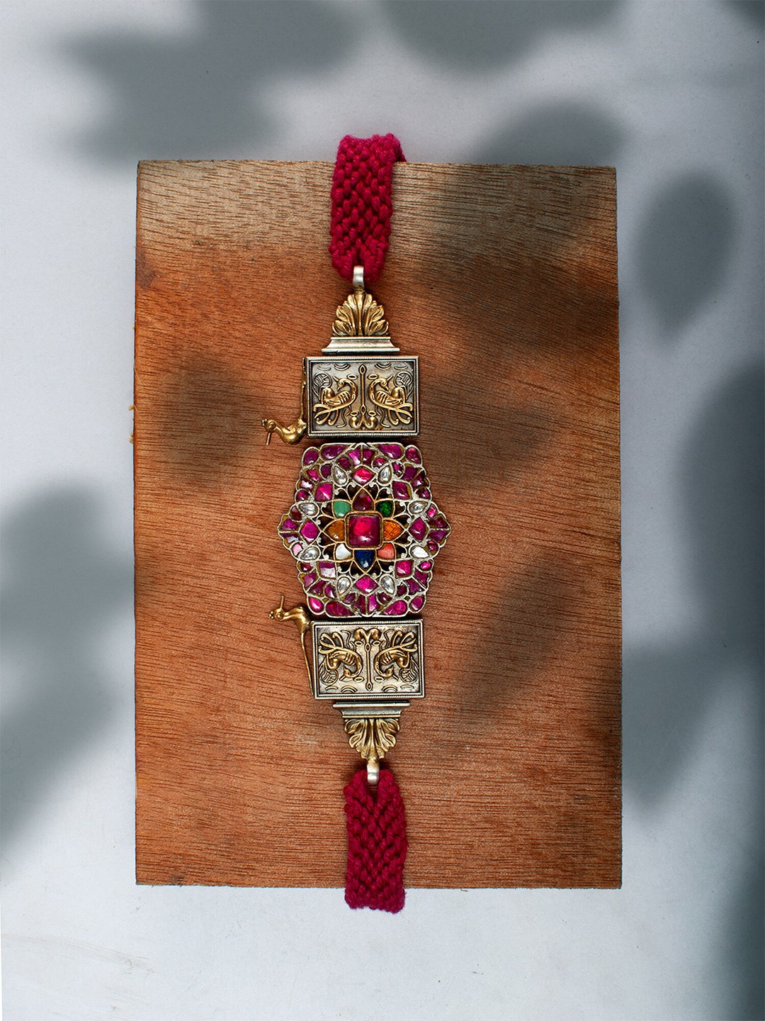 

Neeta Boochra Sterling Silver 22K Gold-Plated Kundan Necklace