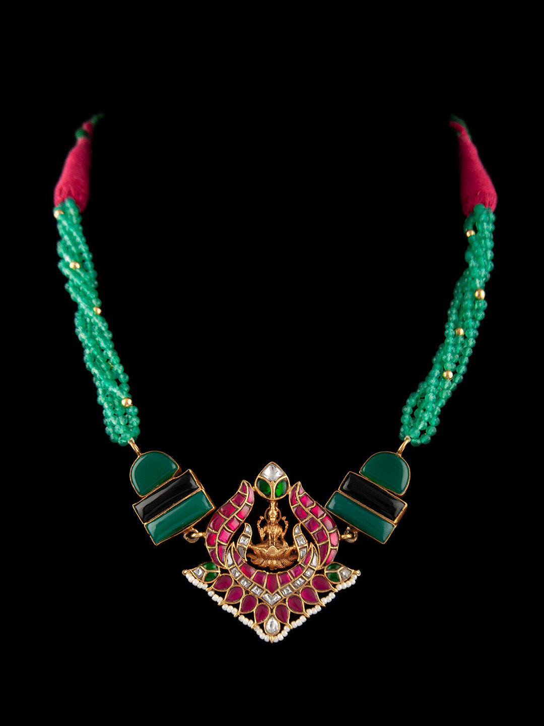 

Neeta Boochra Gold-Plated Onyx Necklace
