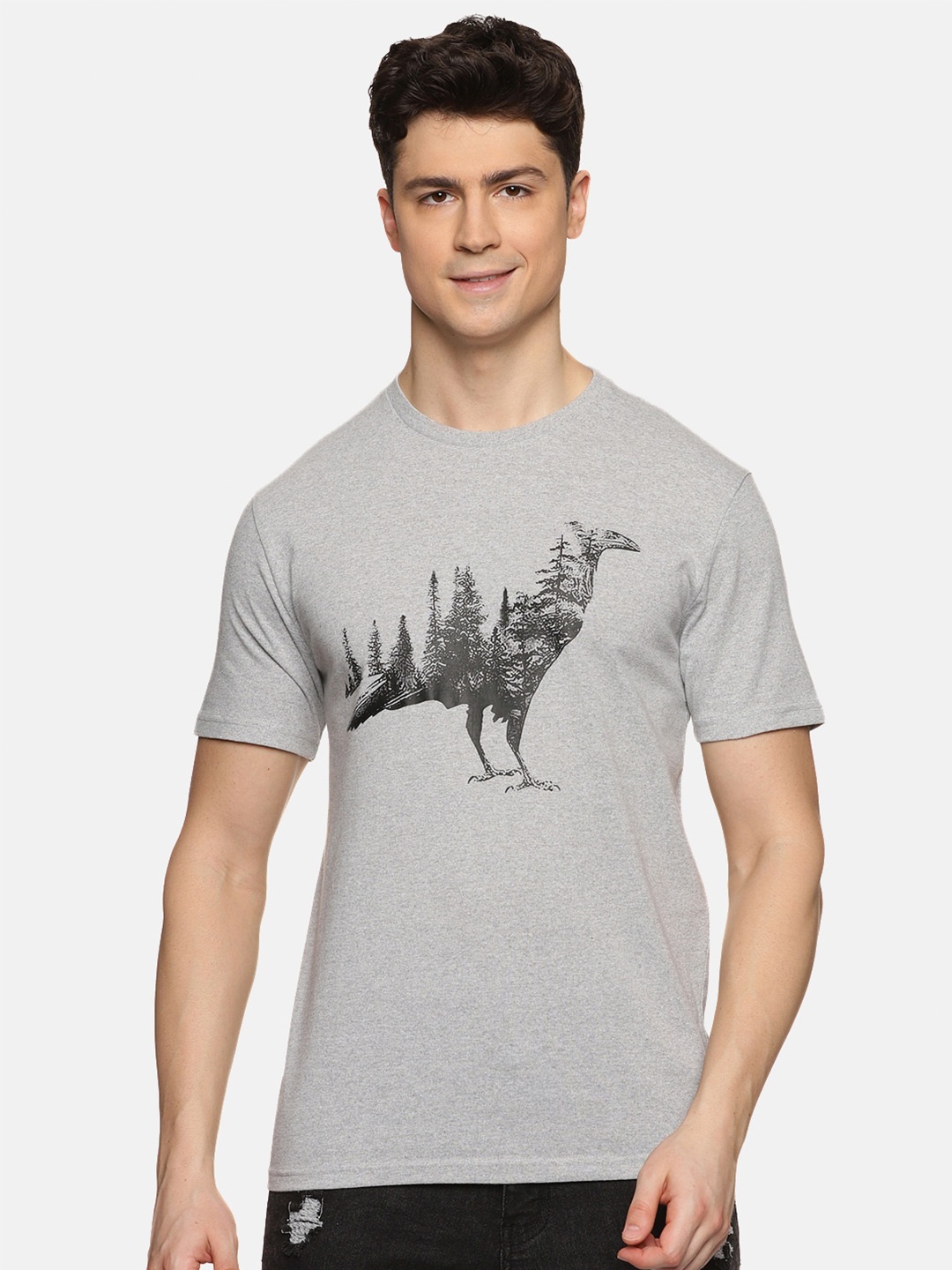 

UrGear Men Grey Printed T-shirt