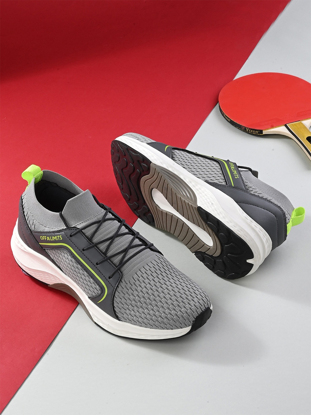

OFF LIMITS Men Lightweight Shock Absorption Memory Foam Mesh Running Shoes, Grey