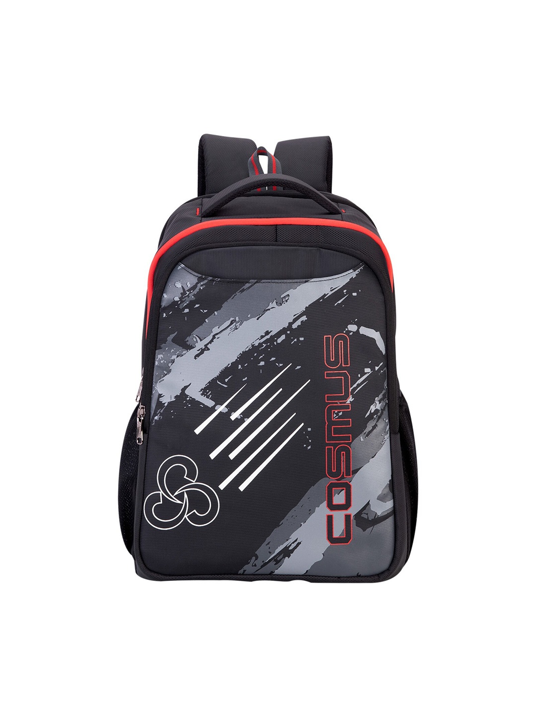 COSMUS Printed Water Resistant Ergonomic Backpack, Black