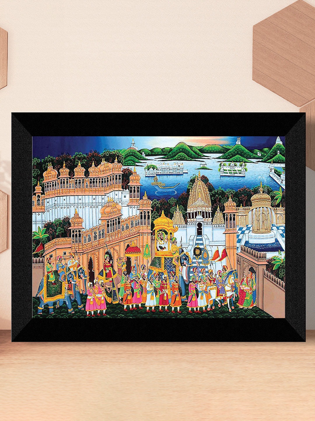 

SAF Black & Blue Rajasthani Wall Art