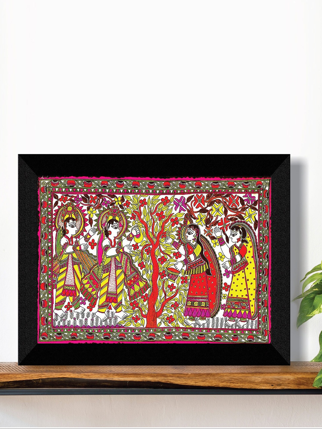 

SAF Red & Yellow Madhubani Wall Art
